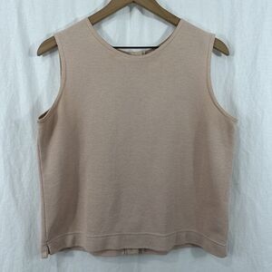 Express Tricot Vintage Blush Pink Button Back Sleeveless Sweater Vest Sz M